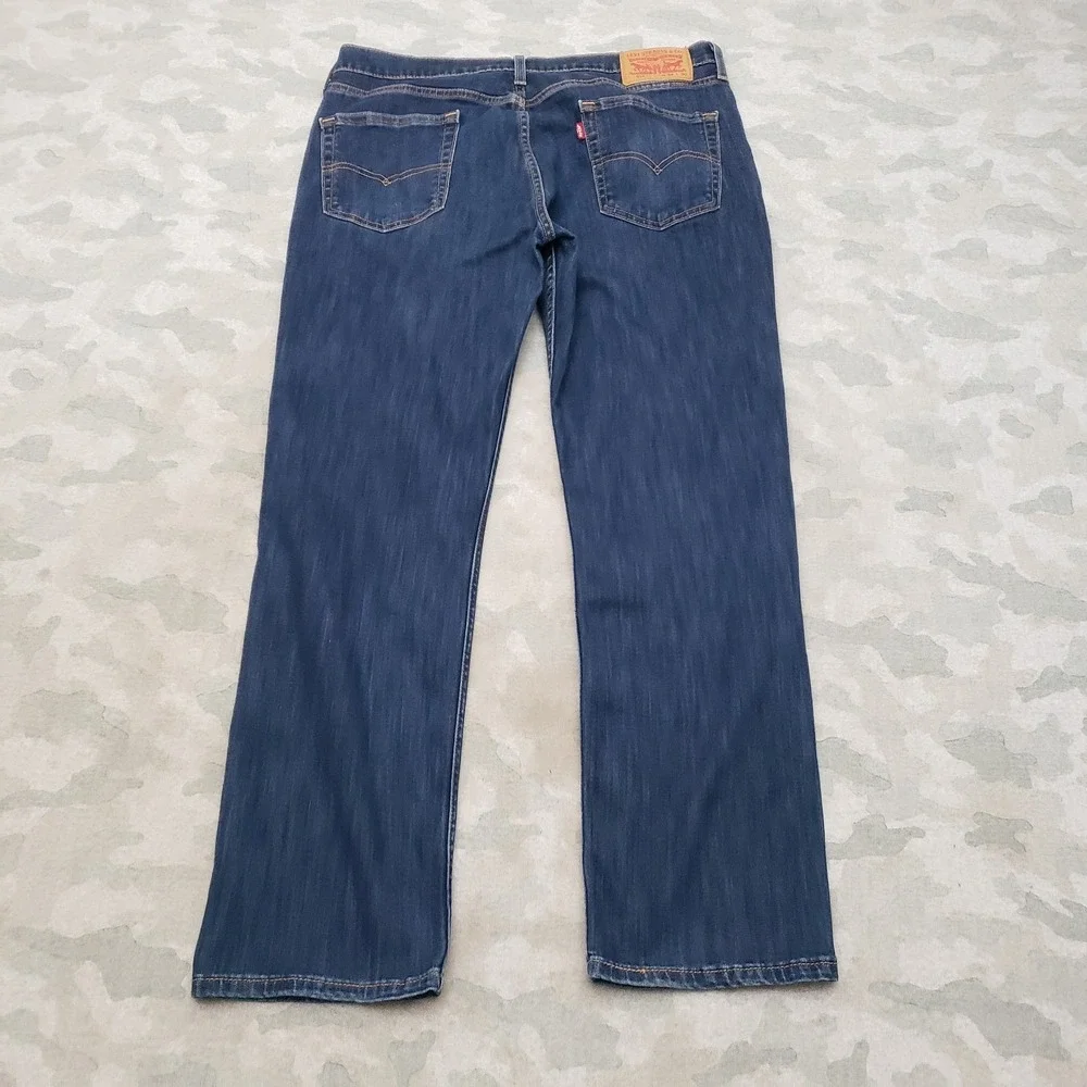 Levi's 514 Jeans Mens 34x30 Blue Straight Leg Pockets Denim Dark Wash Workwear